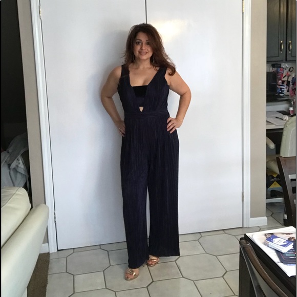 gianni bini denim jumpsuit